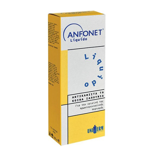 Uniderm Hellas Anfonet Liquido Υγρό Καθαριστικό για Αιμορροΐδες 200ml
