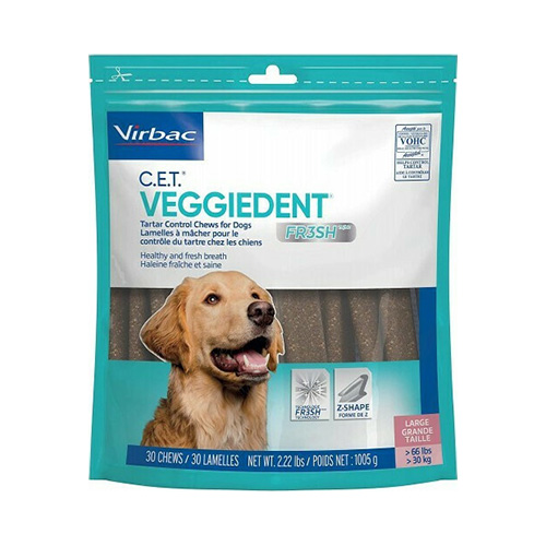 Virbac VeggieDent Fresh Large Διατροφικό Συμπλήρωμα για τη Βελτίωση της Στοματική Υγιεινής, 15τμχ