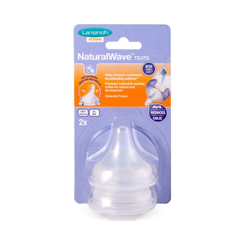 Lansinoh NaturalWave Nipple Medium Flow 2pcs