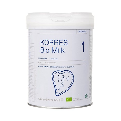 Korres Bio Milk 1 Βιολογικό Αγελαδινό Γάλα για Βρέφη (0-6 μηνών) 400g