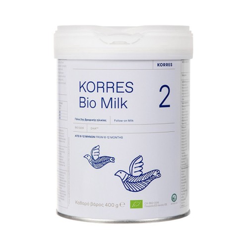 Korres Bio Milk 2 Βιολογικό Αγελαδινό Γάλα για Βρέφη (6-12 μηνών) 400g