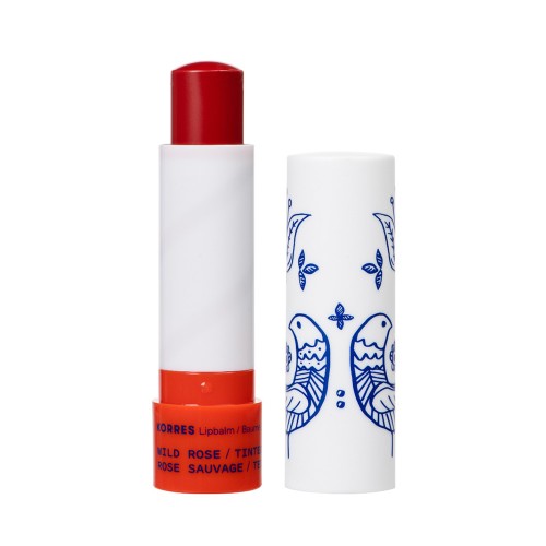 Korres Lip Balm Wild Rose Tinted Άγριο Τριαντάφυλλο για Φυσικό Χρώμα 4.5g