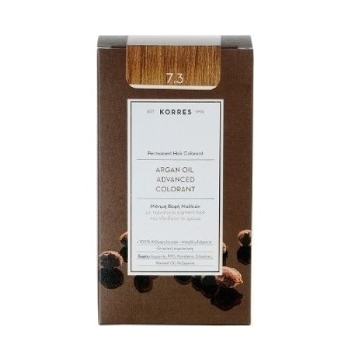 Korres Argan Oil Advanced Colorant 7.3 Ξανθό Χρυσό Μελί
