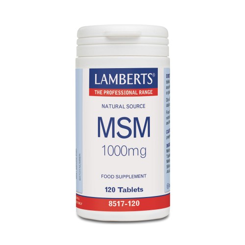 Lamberts MSM για τη Διατήρηση της Φυσιολογικής Λειτουργίας των Αρθρώσεων 1000mg 120 tabs Lamberts MSM για τη Διατήρηση της Φυσιολογικής Λειτουργίας των Αρθρώσεων 1000mg 120 tabs
