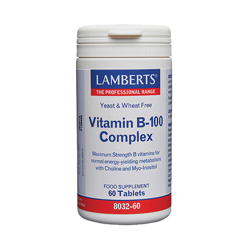 Lamberts Vitamin B-100 Complex Σύμπλεγμα Βιταμίνης B 60tabs Lamberts Vitamin B-100 Complex Σύμπλεγμα Βιταμίνης B 60tabs