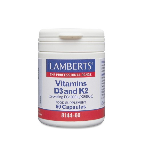 Lamberts Vitamin D3 1000iu & K2 90µg 60 κάψουλες