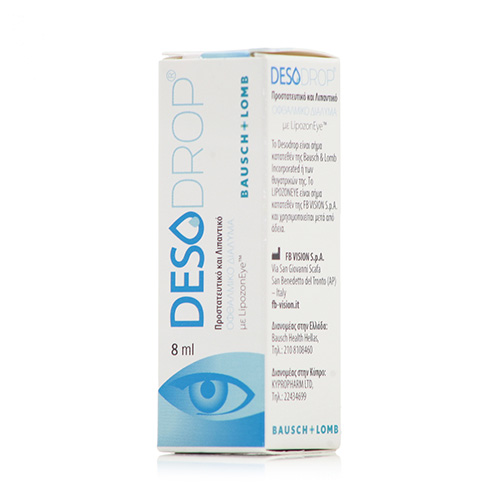 Bausch & Lomb Desodrop Eye Drops Προστατευτικό & Λιπαντικό Οφθαλμικό Διάλυμα 8ml