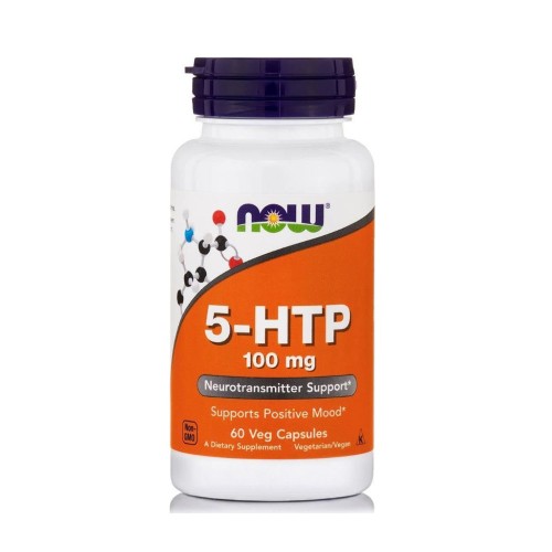 Now Foods 5-HTP 100mg για την Αύξηση της Σεροτονίνης 60veg caps