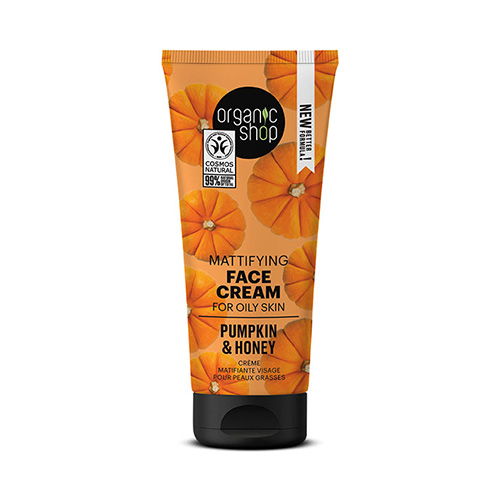 Organic Shop Mattifying Face Cream Pumpkin & Honey Ενυδατική Κρέμα Προσώπου για Ματ Αποτέλεσμα 50ml