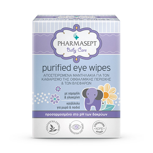 Pharmasept Baby Care Purified Eye Wipes Αποστειρωμένα Μαντηλάκια για τα Μάτια 10τμχ