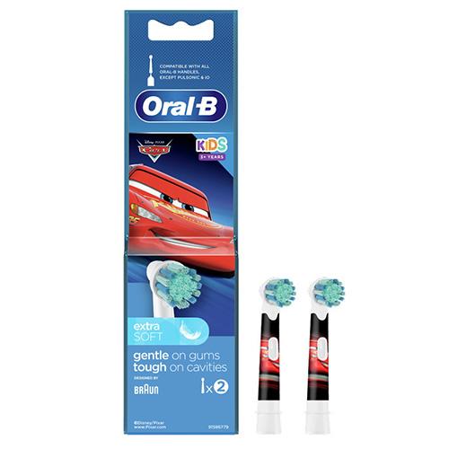 Oral-B Kids Cars Extra Soft Παιδικές Ανταλλακτικές Κεφαλές 2τμχ