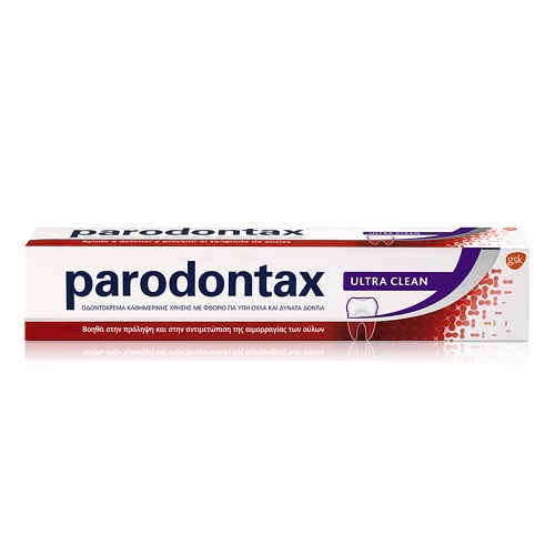 Parodontax Ultra Clean Φθοριούχος Οδοντόκρεμα για Υγιή Ούλα 75ml