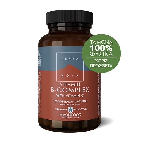 Terranova Vitamin B-Complex with Vitamin C 100 φυτικές κάψουλες