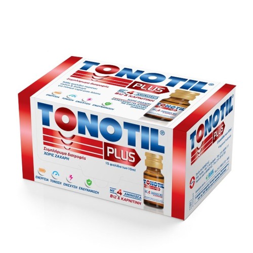 Tonotil Plus Supplement with 4 Amino Acids B12 & Carnitine 15x10ml