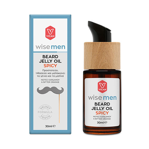 Vican Wise Men Beard Jelly Oil Spicy Ενυδατικό Λάδι για τα Γένια 30ml