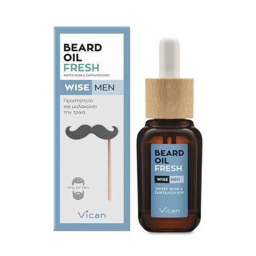 Vican Wise Men Beard Oil Fresh Λάδι Περιποίησης για τα Γένια 30ml