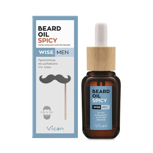 Vican Wise Men Beard Oil Spicy Λάδι Περιποίησης για τα Γένια 30ml