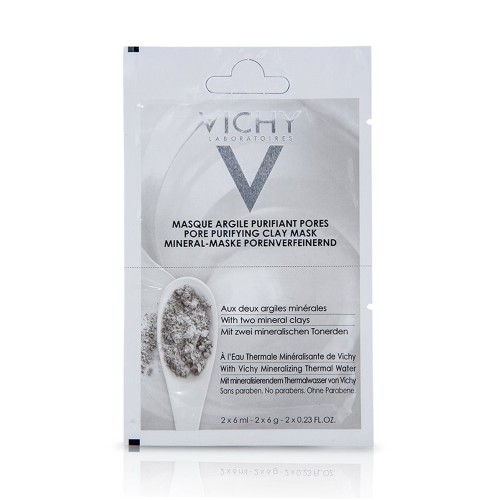 Vichy Mask Argile Purifiant Pores Μάσκα Αργίλου για Καθαρισμό και Σύσφιξη των Πόρων 2x6ml
