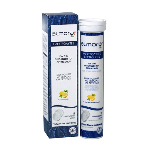 Elpen Almora Plus Electrolytes for Organic Hydration with Lemon Taste, 15Eff.tabs