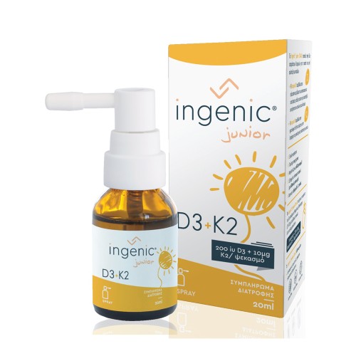 Ingenic Junior D3 + K2 Spray για Βρέφη & Παιδιά 20ml
