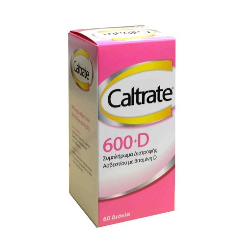 Pfizer Caltrate 600+D - Συμπλήρωμα Διατροφής Ασβεστίου με Βιταμίνη D 60tabs