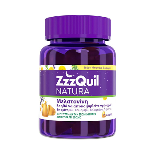 ZzzQuil Natura Συμπλήρωμα Διατροφής για τον Ύπνο με Γεύση Μπανάνα Μάνγκο 30 ζελεδάκια