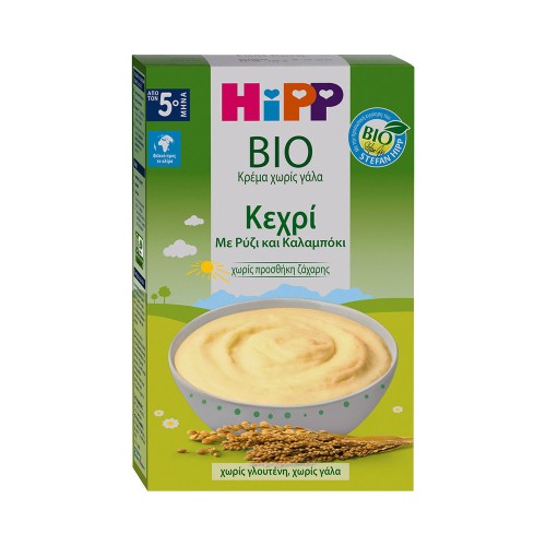 Hipp Bio Βρεφική Κρέμα Κεχρί με Ρύζι και Καλαμπόκι 5m+ 200g Hipp Bio Βρεφική Κρέμα Κεχρί με Ρύζι και Καλαμπόκι 5m+ 200g
