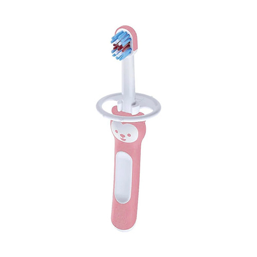 Mam Baby's Brush Βρεφική Οδοντόβουρτσα με Ασπίδα Προστασίας 6m+ 1τμχ (606G) - Ροζ
