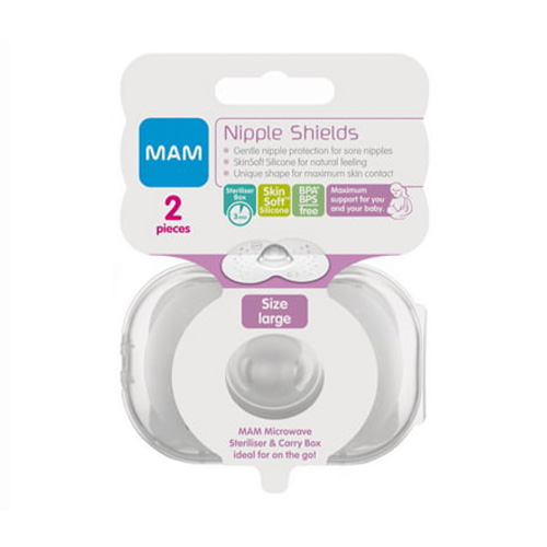 Mam Nipple Shields Προστατευτικά Θηλών Μέγεθος Large 23mm 2τμχ (627)