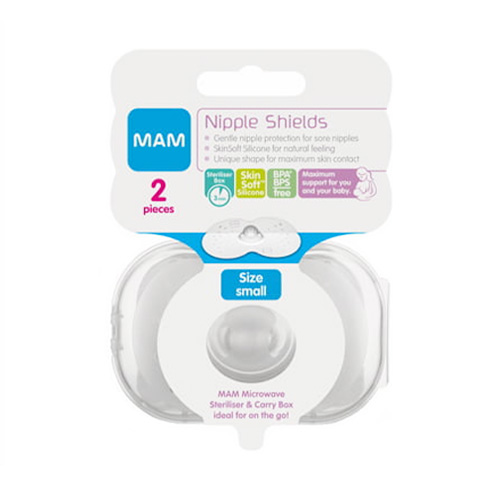 Mam Nipple Shields Προστατευτικά Θηλών Μέγεθος Small 17mm 2τμχ (625)