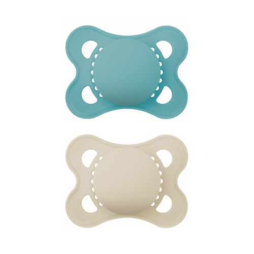 Mam Original Unprinted Πιπίλα Σιλικόνης 2-6m 2τμχ (118SΒc) - Μπλε / Μπεζ Mam Original Unprinted Πιπίλα Σιλικόνης 2-6m 2τμχ (118SΒc) - Μπλε / Μπεζ