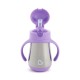 Munchkin Cool Cat Stainless Steel Straw Cup Ανοξείδωτο Θερμός 237ml - Μωβ Munchkin Cool Cat Stainless Steel Straw Cup Ανοξείδωτο Θερμός 237ml - Μωβ