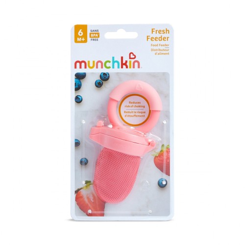 Munchkin Fresh Food Feeder Παιδικό Δίχτυ Ταΐσματος (6m+) 1τμχ - Ροζ