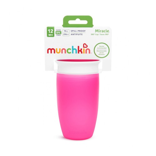 Munchkin Miracle 360° Sippy Cup Παιδικό Κύπελλο (12m+) 296ml - Ροζ