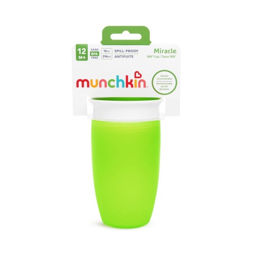 Munchkin Miracle 360° Sippy Cup Παιδικό Κύπελλο (12m+) 296ml - Πράσινο