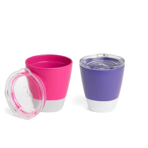 Munchkin Splash Cups with Training Lids (18m+) 2pcs - Pink/Purple