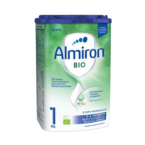 Nutricia Almiron Bio 1 Βιολογικό Γάλα σε Σκόνη 0-6m 800g Nutricia Almiron Bio 1 Βιολογικό Γάλα σε Σκόνη 0-6m 800g