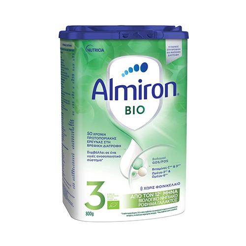 Nutricia Almiron Bio 3 Βιολογικό Γάλα 3ης Βρεφικής Ηλικίας από τον 12ο Μήνα 800g Nutricia Almiron Bio 3 Βιολογικό Γάλα 3ης Βρεφικής Ηλικίας από τον 12ο Μήνα 800g