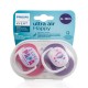 Philips Avent SCF080/04 Ultra Air Happy Ορθοδοντική Πιπίλα Σιλικόνης 6-18m Ροζ-Μωβ 2τμχ Philips Avent SCF080/04 Ultra Air Happy Ορθοδοντική Πιπίλα Σιλικόνης 6-18m Ροζ-Μωβ 2τμχ