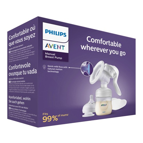 Philips Avent SCF430/10 Χειροκίνητο Θήλαστρο με Μαξιλαράκι Μασάζ και Μπιμπερό