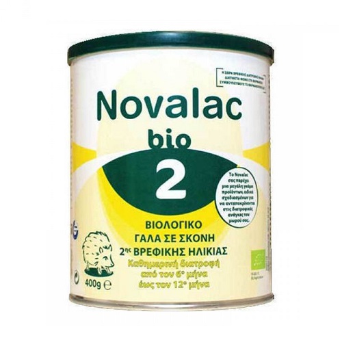 Novalac Bio 2 Βιολογικό Γάλα σε Σκόνη από τον 6 έως τoν 12 μήνα 400g