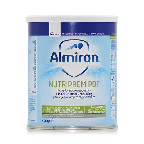 Nutricia Almiron Nutriprem PDF για τη Διατροφική Αγωγή των Πρόωρων Βρεφών 400g
