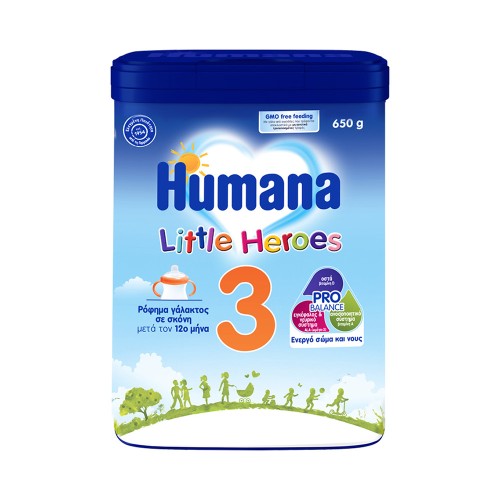 Humana Little Heroes 3 Ρόφημα Γάλακτος σε Σκόνη μετά τον 12ο Μήνα 650g Humana Little Heroes 3 Ρόφημα Γάλακτος σε Σκόνη μετά τον 12ο Μήνα 650g