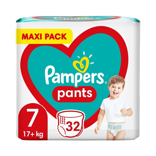 Pampers Maxi Pack Pants Πάνες Βρακάκι No 7 (17kg+) 32τμχ