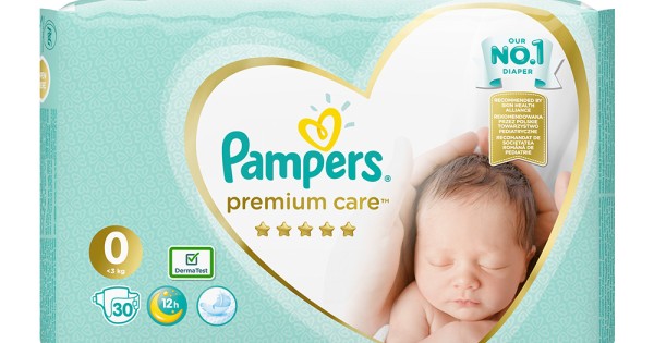 Pampers Premium Care Diapers Size (0-3kg) 30pcs