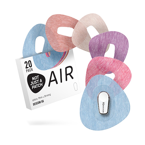 Not Just a Patch Air Αδιάβροχο Αυτοκόλλητο για Αισθητήρα Dexcom G6 20τμχ – Διάφορα Χρώματα