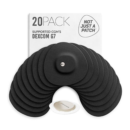 Not Just a Patch Original Αδιάβροχο Αυτοκόλλητο για Αισθητήρα Dexcom G7 20τμχ - Μαύρο