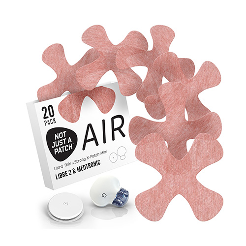 Not Just a Patch X-Mini Air Αδιάβροχο Αυτοκόλλητο για Αισθητήρα Freestyle Libre 2 Plus, Medtronic Guardian & Dexcom G7 – Καφέ