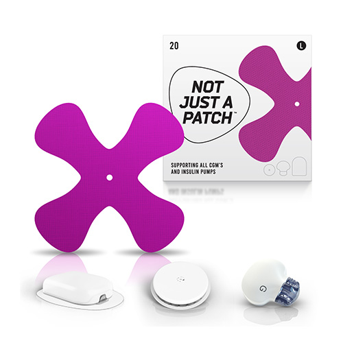 Not Just a Patch X-Patches Αδιάβροχα Αυτοκόλλητα για Αισθητήρες Freestyle Libre 2 Plus, Medtronic Guardian και Omnipod Dash 20τμχ – Μωβ