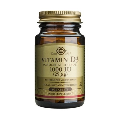 Solgar Vitamin D3 1000iu 90 ταμπλέτες Solgar Vitamin D3 1000iu 90 ταμπλέτες